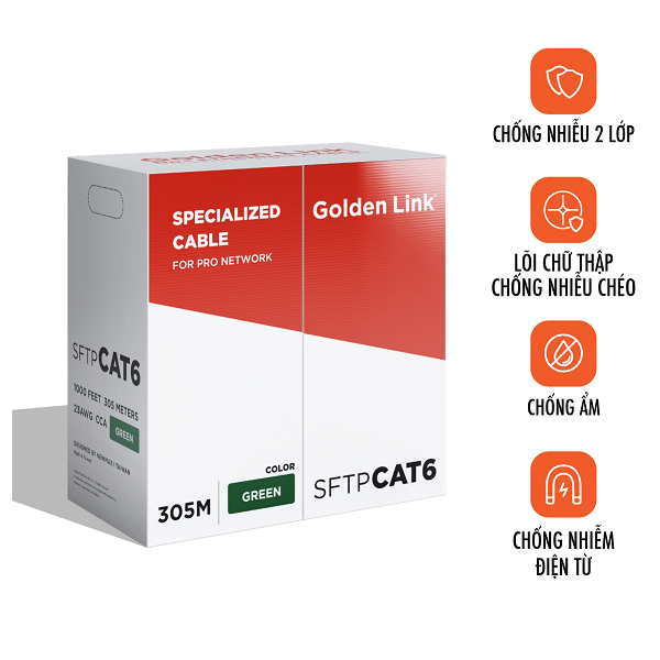 Cáp mạng Golden Link PLATINUM CAT.6 SFTP TW1104-1 (305 mét)