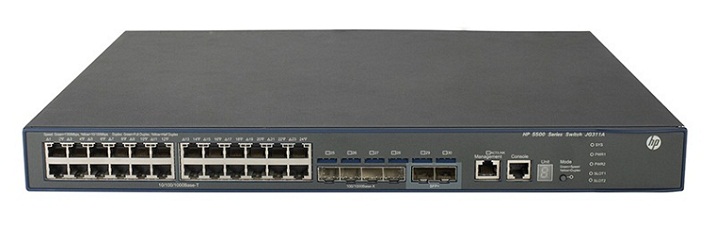 HP 5500-24G-4SFP HI Switch with 2 interface Slots JG311A