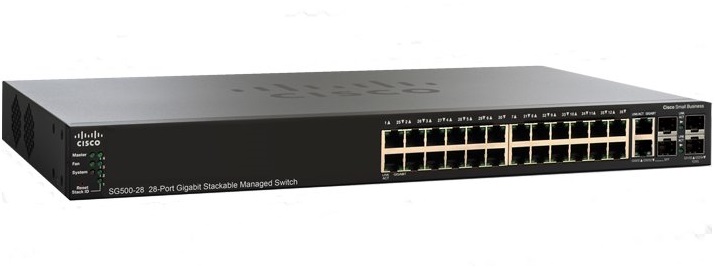 28-port Gigabit Stackable Managed Switch Cisco SG500-28-K9-G5