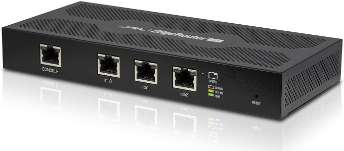 3-Port Gigabit Ethernet Router 802.1q VLAN UBIQUITI EdgeRouter ER-Lite-3