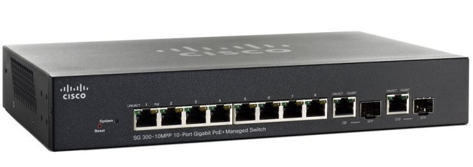 10-Port Gigabit Max PoE+ Managed Switch Cisco SG300-10MPP-K9-EU