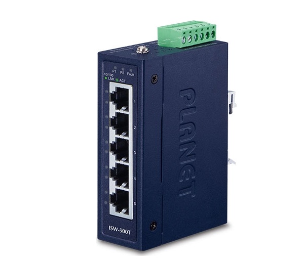 5-Port 10/100TX Compact Industrial Switch PLANET ISW-500T