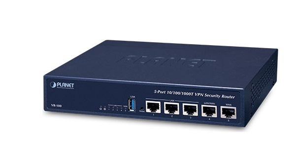 5-Port 10/100/1000T VPN Security Router PLANET VR-100