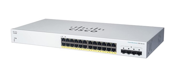 24-port Gigabit Ethernet + 4-port 10G SFP PoE Smart Switch CISCO CBS220-24FP-4X-EU
