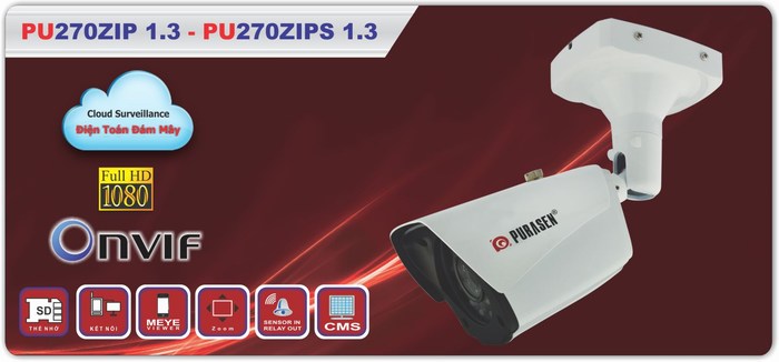 Camera IP hồng ngoại PURASEN PU-270ZIP 1.3