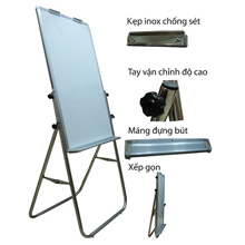 Bảng Flipchart viết bút lông từ tính chân inox BAVICO kích thước 120x140cm