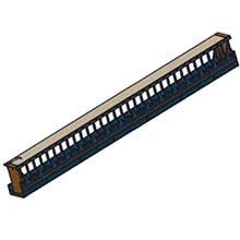 Thanh quản lý cáp dọc 50U LEGRAND VMA3-5B-B