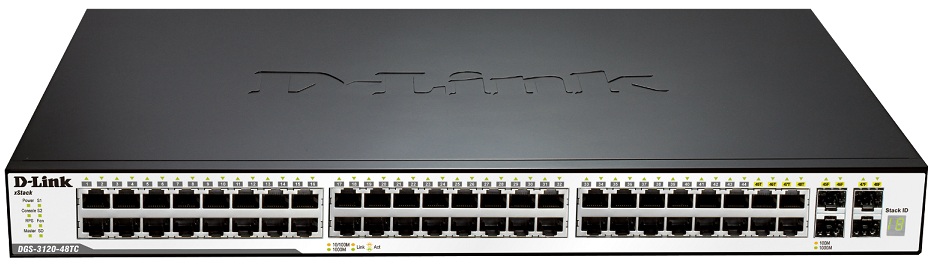 48-Port Gigabit L2 Stackable Managed Switch D-Link DGS-3120-48TC/EEI