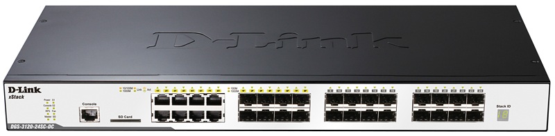 16 SFP + 8 10/100/1000BASE-T/SFP ports Switch D-Link DGS-3120-24SC-DC/UEI