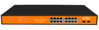 16 port 10/100/1000Mbps PoE Switch WITEK WI-MS318GF