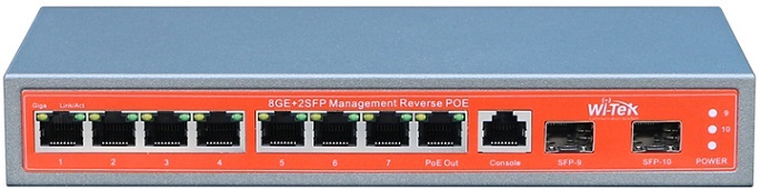8GE+2SFP Full Gigabit 24V PoE Switch WITEK WI-PMS310GF-24V