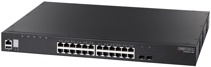 24-Port L3 Gigabit Ethernet Stackable Switch PoE Edgecore ECS4620-28P