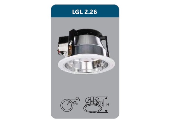 Đèn Downlight âm trần 2x9W DUHAL LGL 2.26