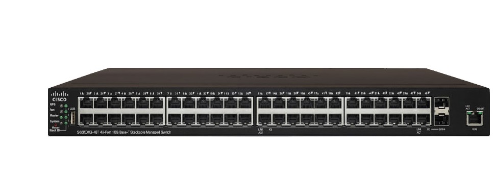 48-Port 10GBase-T Stackable Managed Switch CISCO SG350XG-48T-K9-EU