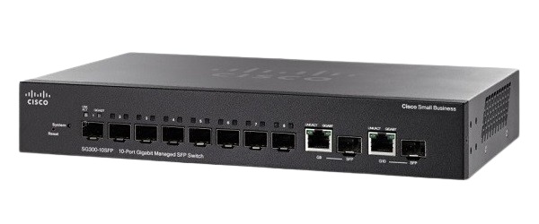 10-Port Gigabit Managed SFP Switch CISCO SG350-10SFP-K9-EU