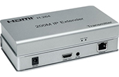 Phụ kiện máy chiếu | Bộ kéo dài HDMI 200 mét bằng cáp mạng tích hợp chia 2 HDMI (1 truyền + 1 nhận)