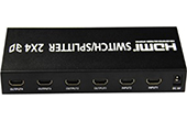 Phụ kiện máy chiếu | Bộ HDMI Switch Splitter Sofly 2 vào 4 ra