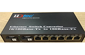 Media Converter HDTEC | Converter kết hợp HDTEC 2 cổng Quang 6 cổng RJ45 100Mbps