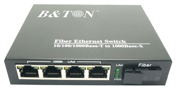 Chuyển đổi Quang-Điện Media Converter Unmanaged Fiber Switch BTON BT-914GS-20A