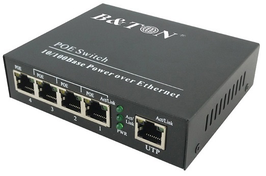 4-port 10/100/1000Mbps PoE Switch BTON BT-6105GE-20A/B