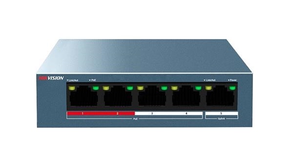 4-port 100Mbps Unmanaged PoE Switch HIKVISION DS-3E0105P-E/M