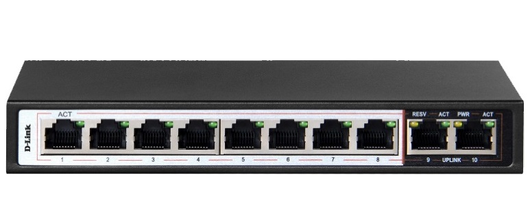 10-Port 10/100 with 8 PoE port Switch D-Link DES-F1010P