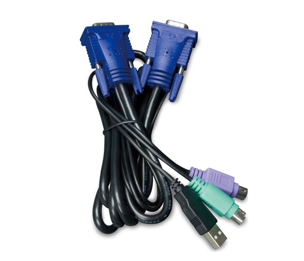 3M USB KVM Cable with built-in PS2 to USB Converter PLANET KVM-KC1-3