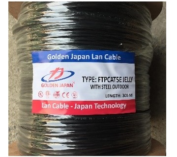 Cáp mạng dây thép treo, có dầu chống ẩm (chống nhiễu) GOLDEN JAPAN FTP CAT.5E