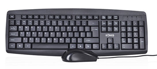 Combo bàn phím và chuột có dây KONIG KC520