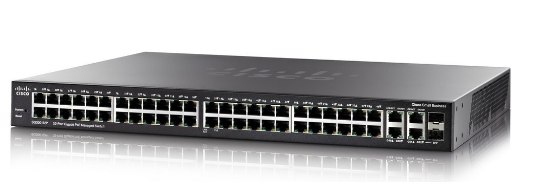 52-Port Gigabit PoE Managed Switch Cisco SG300-52P-K9-EU