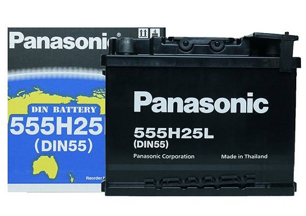 Ắc quy 12V-55AH PANASONIC 555H25L (DIN55)