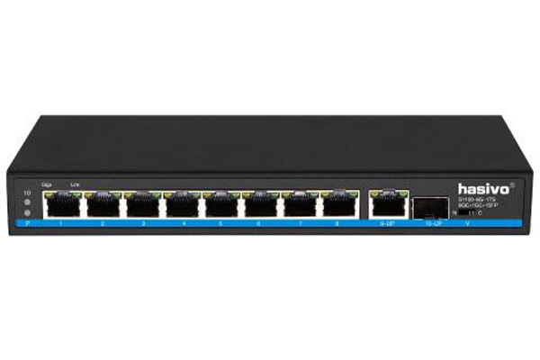 Switch PoE Gigabit 10/100/1000 HASIVO S1200WPH-8G-1TS