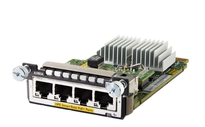 Aruba 3810M/2930M 4p Smart Rate PoE+ Module (JL081A)