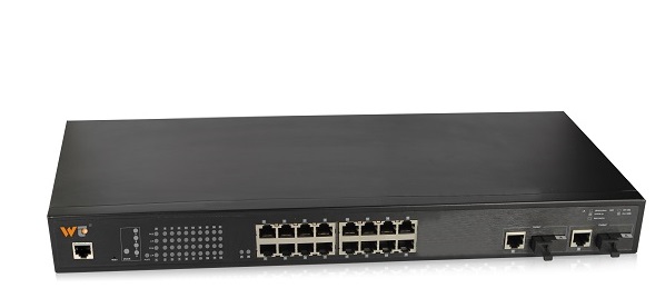 16-port 10/100Base-T(X)+2-port Gigabit PoE Switch WINTOP YT-CS1018-2GF2GT16T-AF