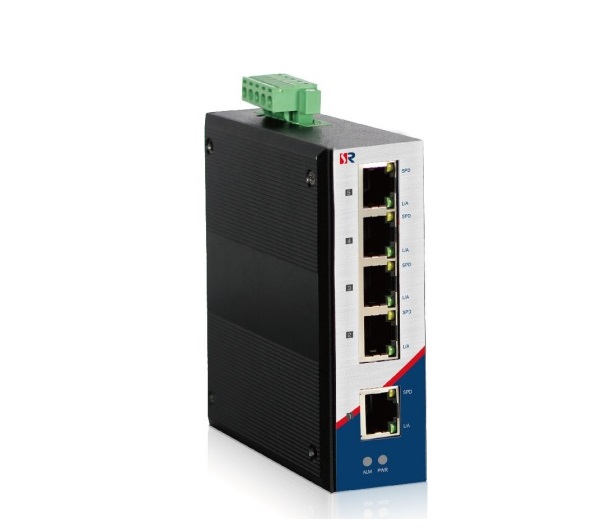 5-port Industrial DIN-Rail PoE Switch WINTOP YT-RS205-1F4T-AT