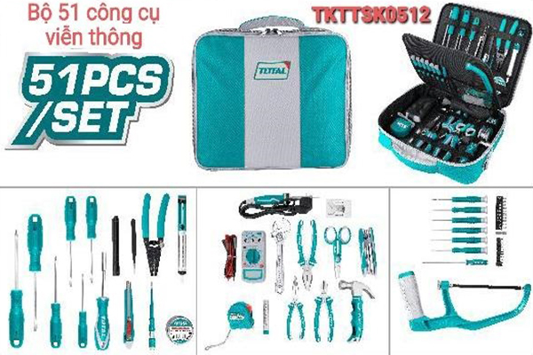 Bộ 51 công cụ viễn thông TOTAL TKTTSK0512