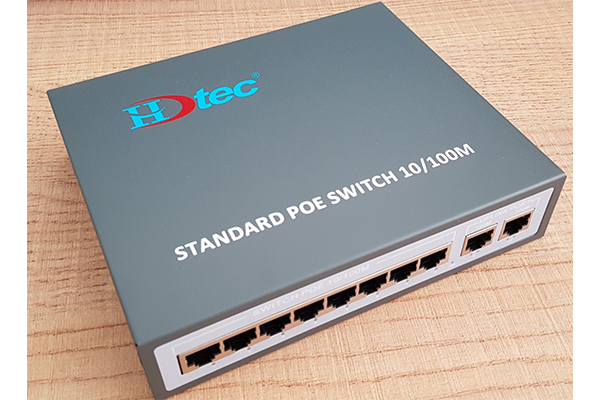 8-port 1G + 2-port Uplink 1G Switch PoE quang HDTEC