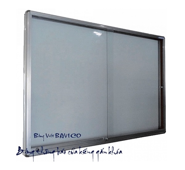 Bảng thông báo cửa kiếng gắn khóa BAVICO kích thước 120x140cm