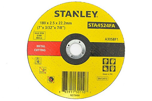 Đá cắt inox và sắt 180x2.5x22mm STANLEY STA4524FA