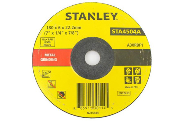 Đá cắt inox và sắt 180 x 6 x 22mm STANLEY STA4504A