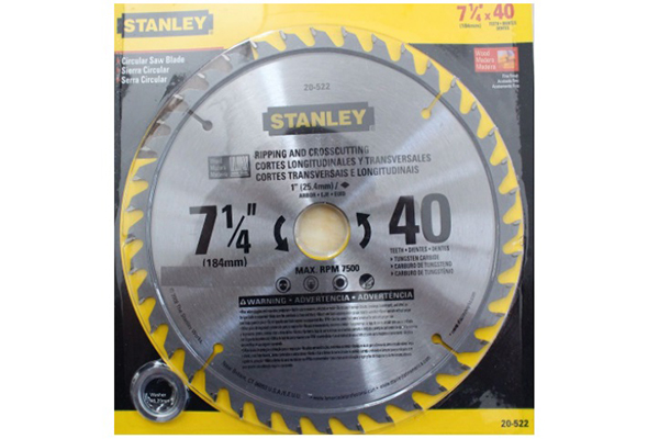 Lưỡi cưa gỗ 184mm x 40T STANLEY 20-522-23