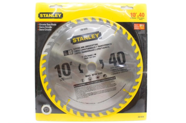 Lưỡi cưa gỗ 255mm x 40T STANLEY 20-535-23