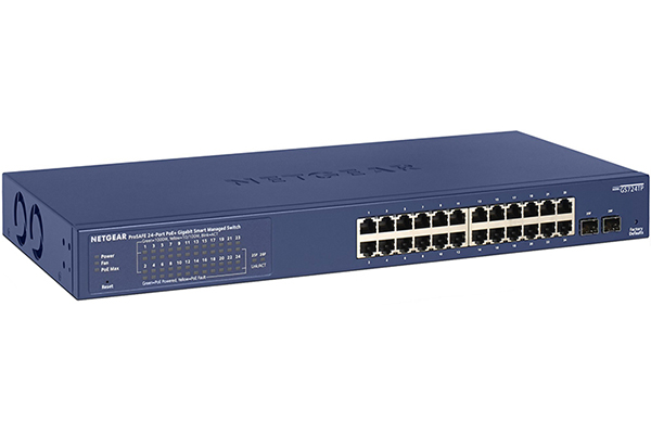 24-Port Gigabit Ethernet PoE+ Switch with 2 SFP Ports and Cloud Management NETGEAR GS724TP