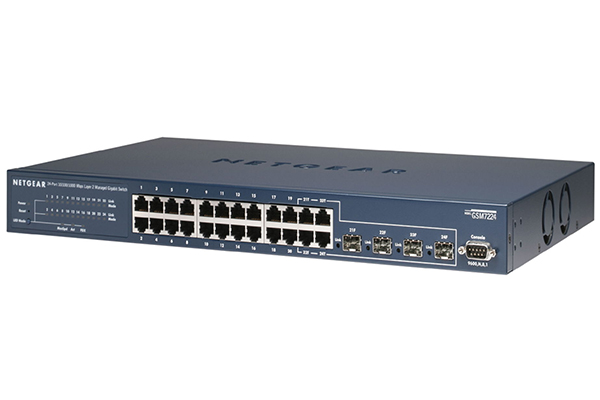 24 Port Gigabit Managed Switch and 4 ports 100/1G SFP NETGEAR GSM7224