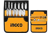 Mũi khoan INGCO | Bộ 5 mũi khoan gỗ đầu dẹp hiệu INGCO AKD41301