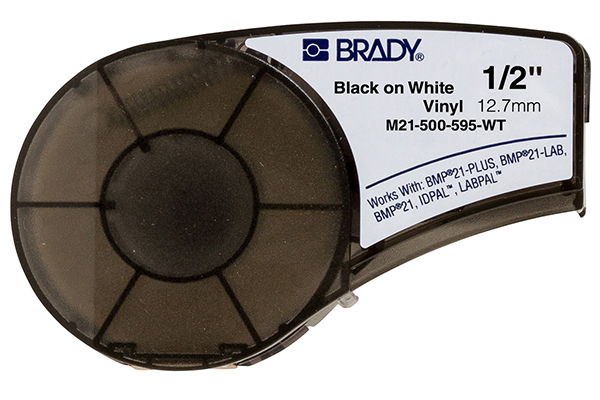 Nhãn Vinyl 12.7mm (màu trắng) dùng cho máy in nhãn BRADY M21-500-595-WT