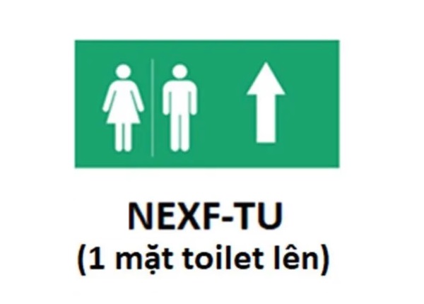Hình chỉ hướng 1 mặt toilet lên NANOCO NEXF-TU