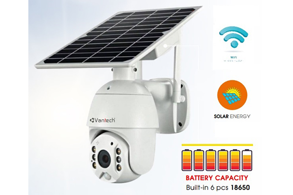 Camera IP Wifi dùng pin năng lượng mặt trời 2.0 Megapixel VANTECH VP-2506B-WF