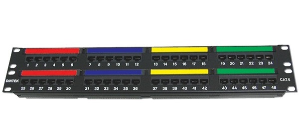 Patch panel 48 Port Dintek CAT.6 19 inch (1402-04012)