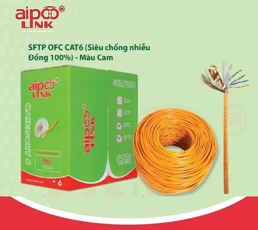 Cáp mạng Aipoo Link CAT6 SFTP OFC